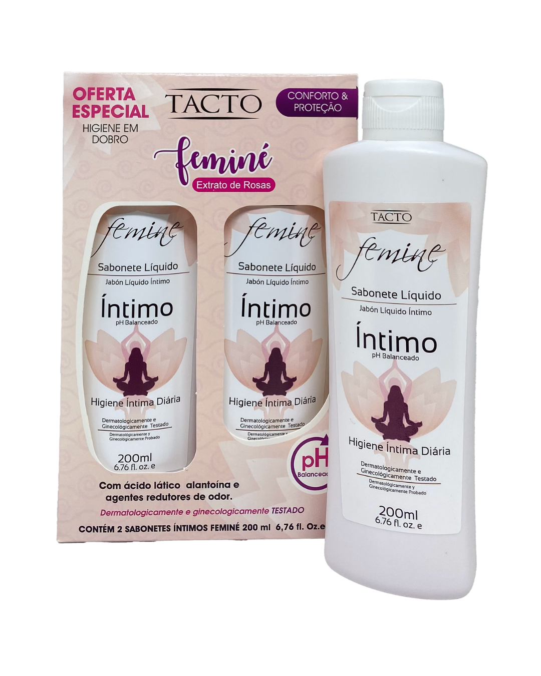 Sabonete Íntimo Feminé Extrato de Rosas  ...