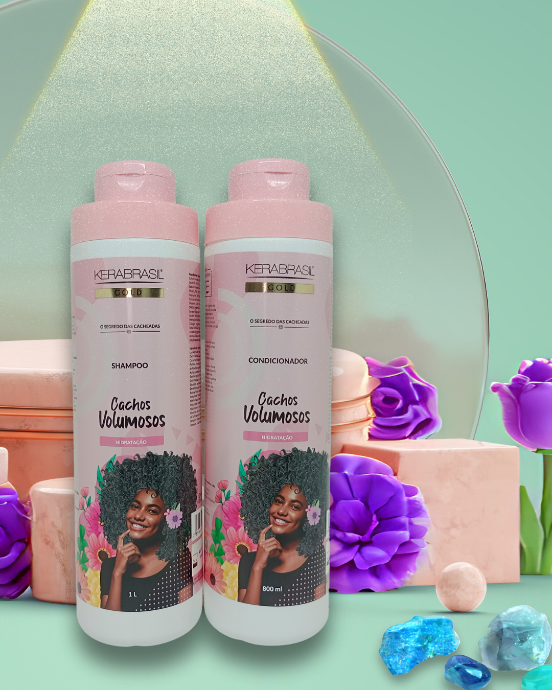 Kit Cachos Volumosos Shampoo (1L) e Condi...