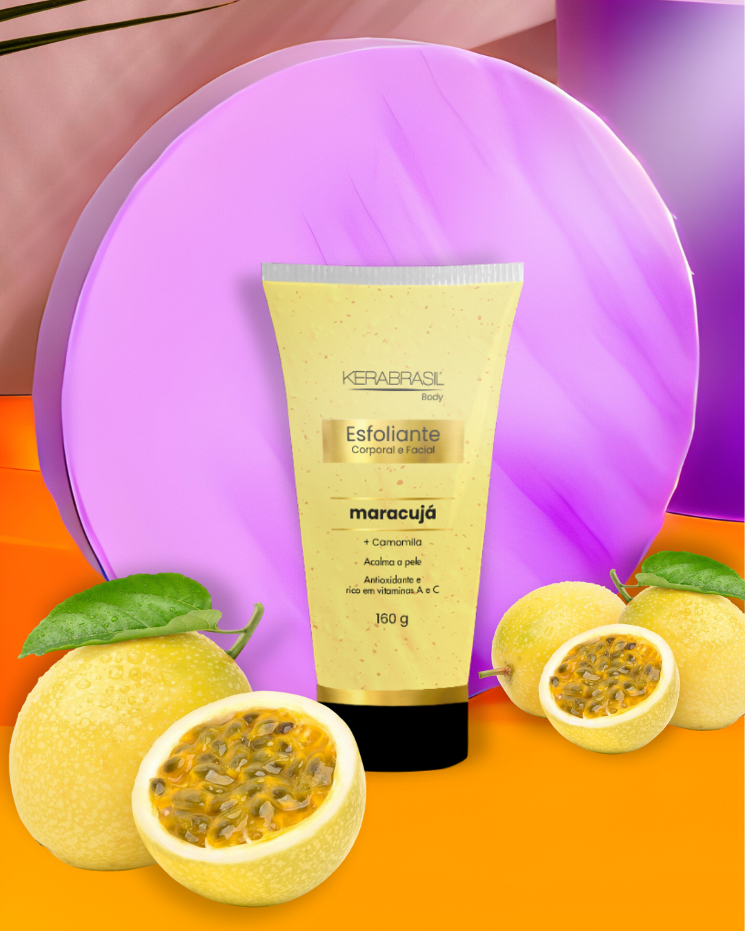 Esfoliante Corporal e Facial Maracujá 160g