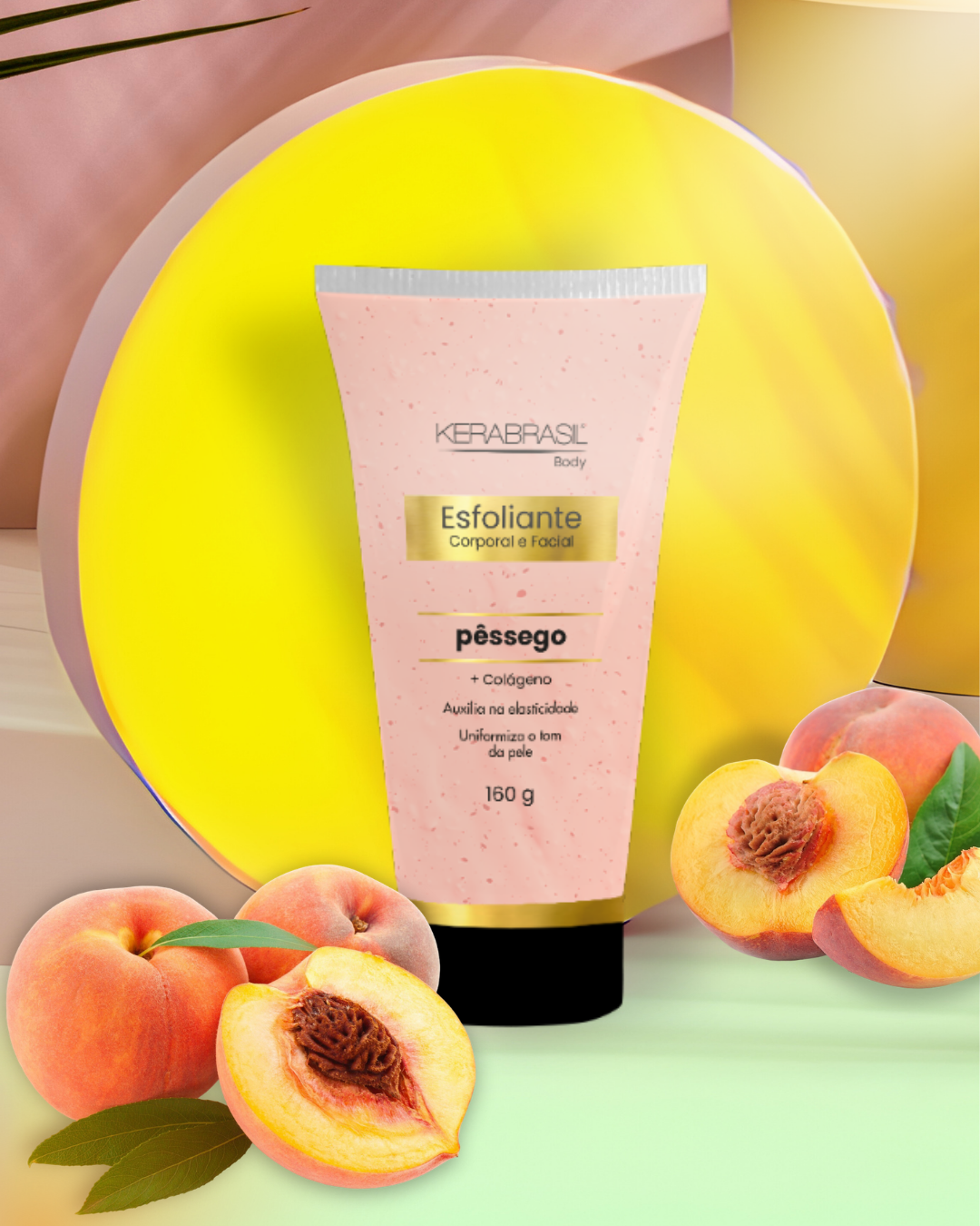 Esfoliante Corporal e Facial Pêssego 160g
