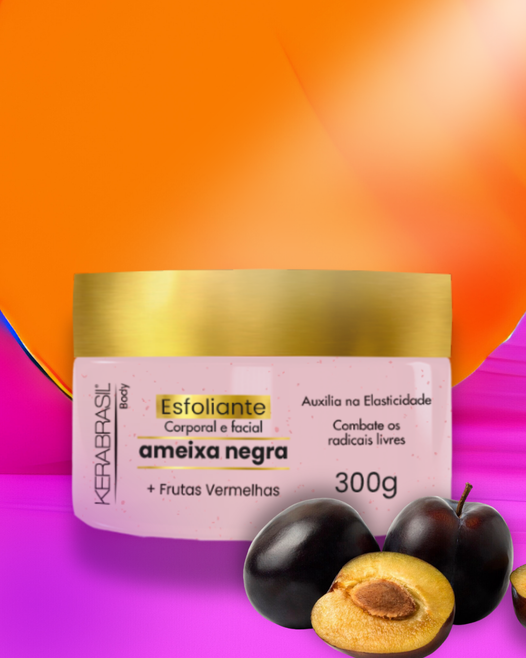 Esfoliante Corporal e Facial Ameixa Negra...