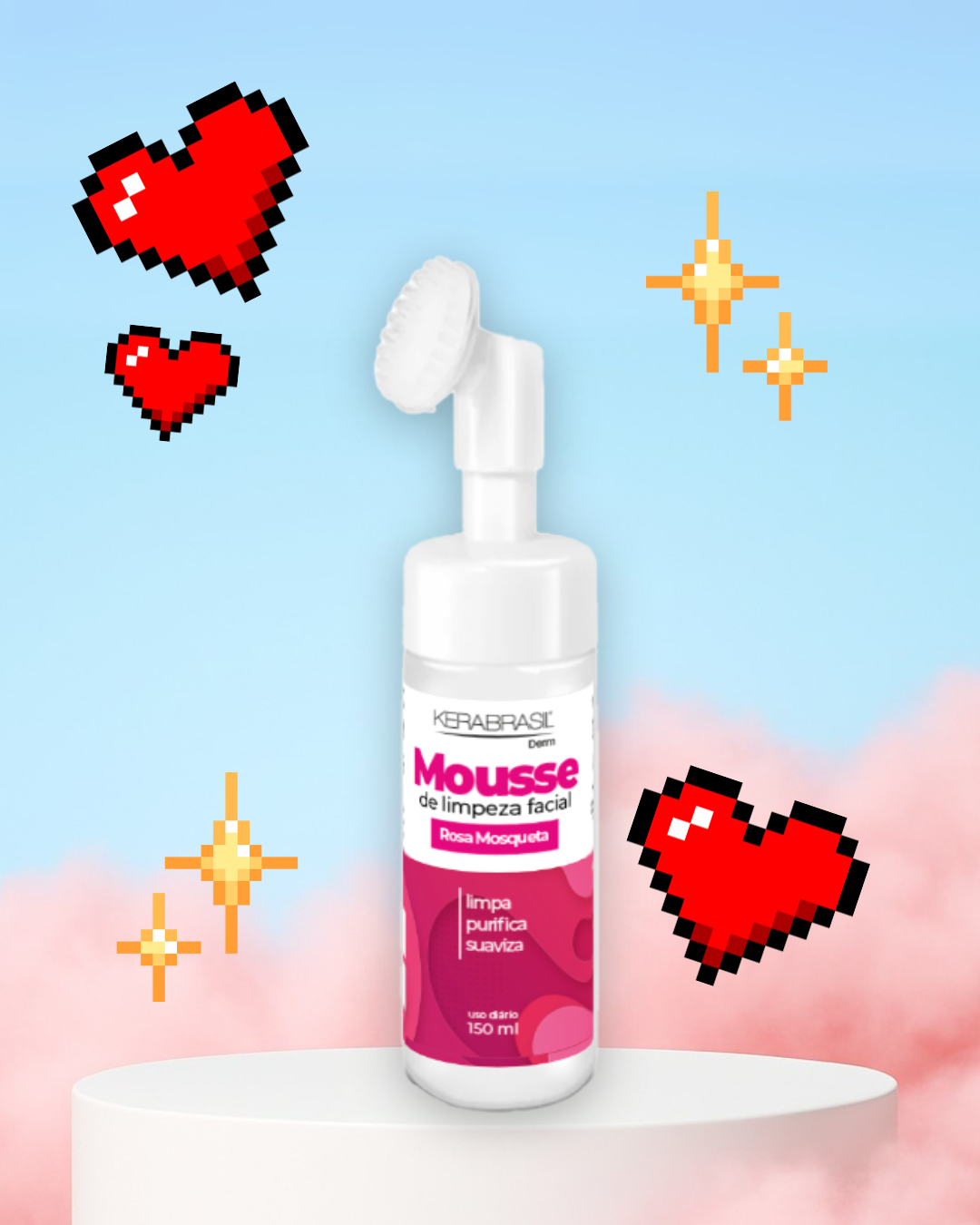 Mousse de Limpeza Facial Rosa Mosqueta