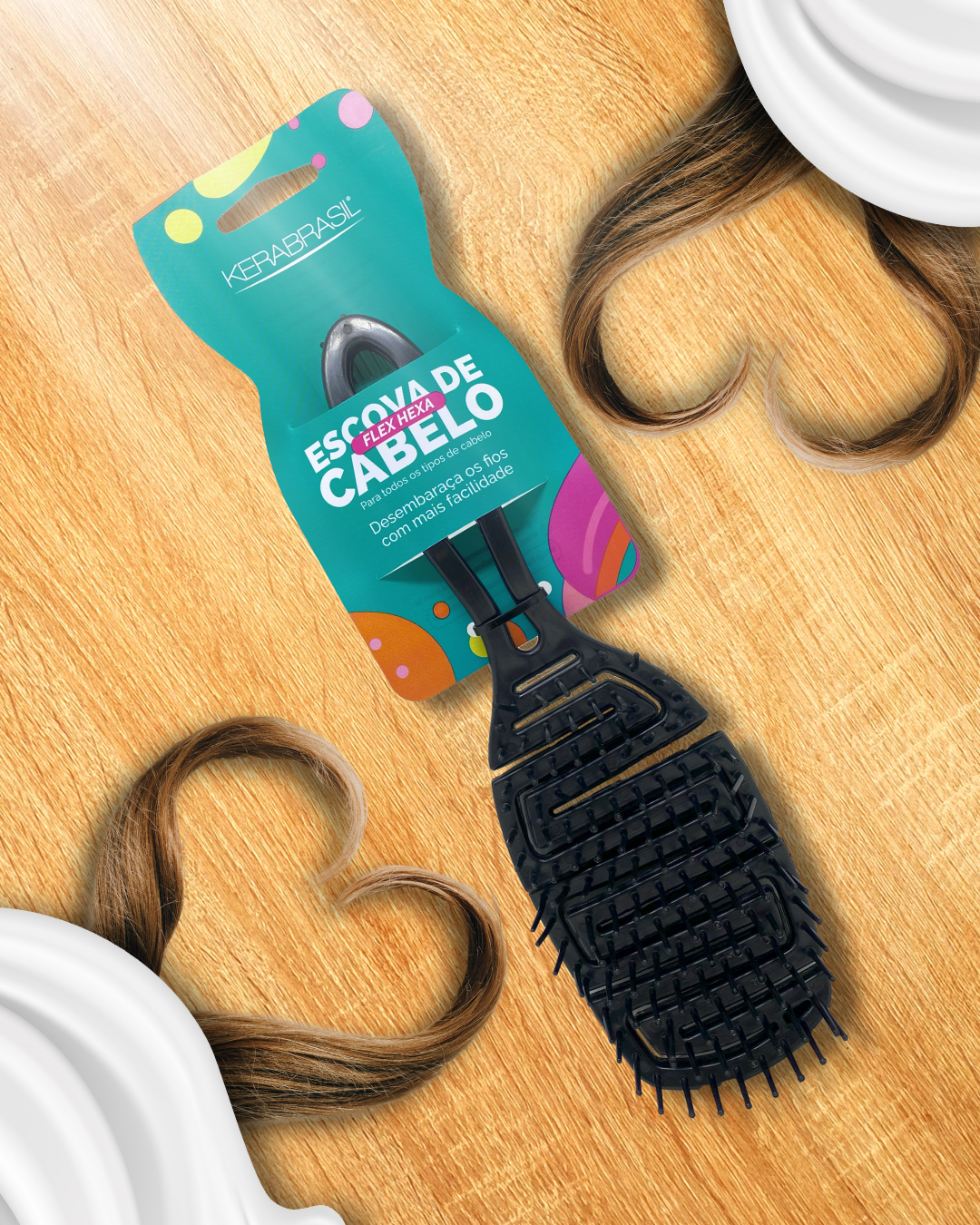 Escova de Cabelo Flex Hexa