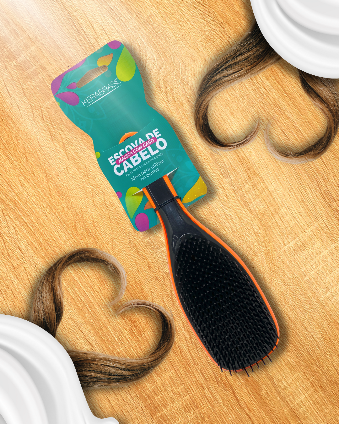 Escova de Cabelo Mágica com Cabo
