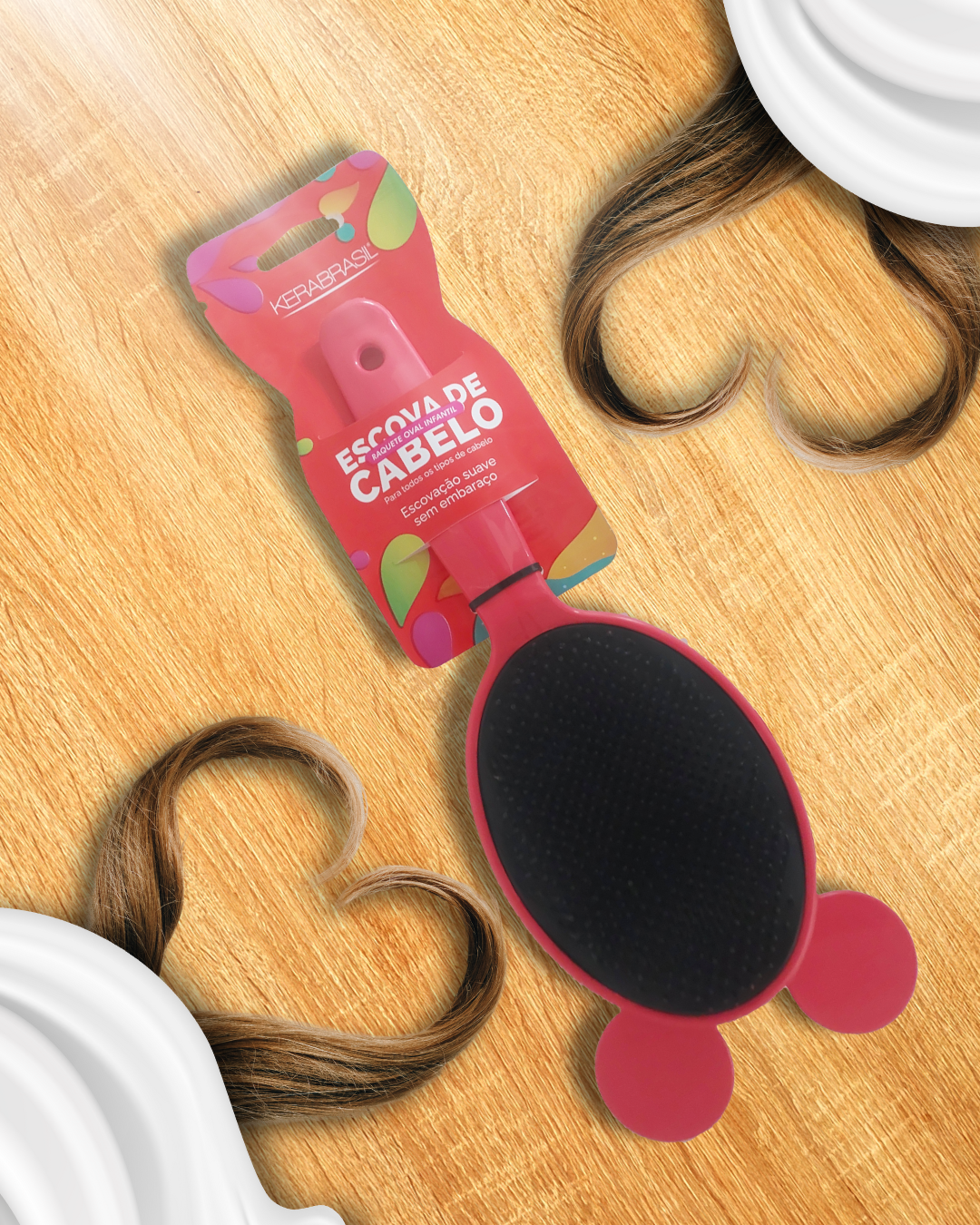 Escova de Cabelo Raquete Oval Infantil