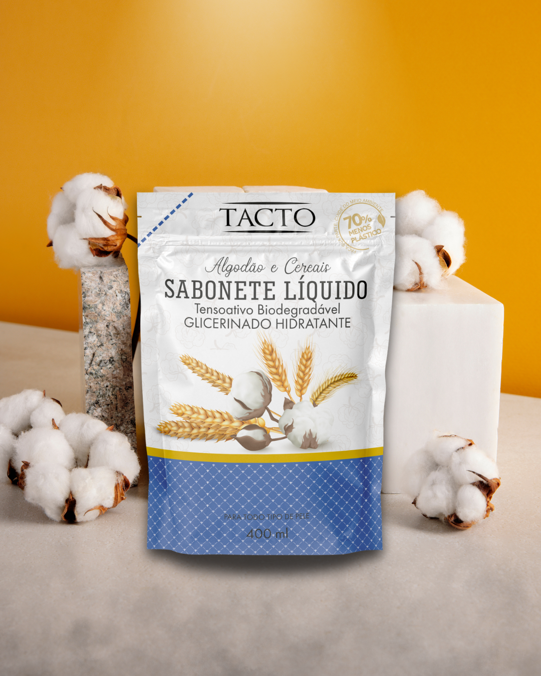 Sabonete Líquido Sachê Algodão e Cereal 4...