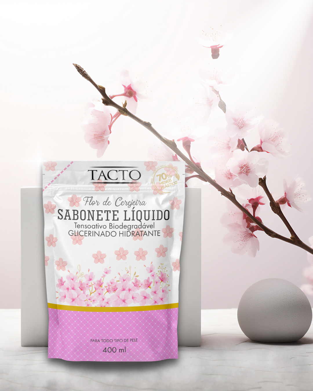 Sabonete Líquido Sachê Flor de Cerejeira ...