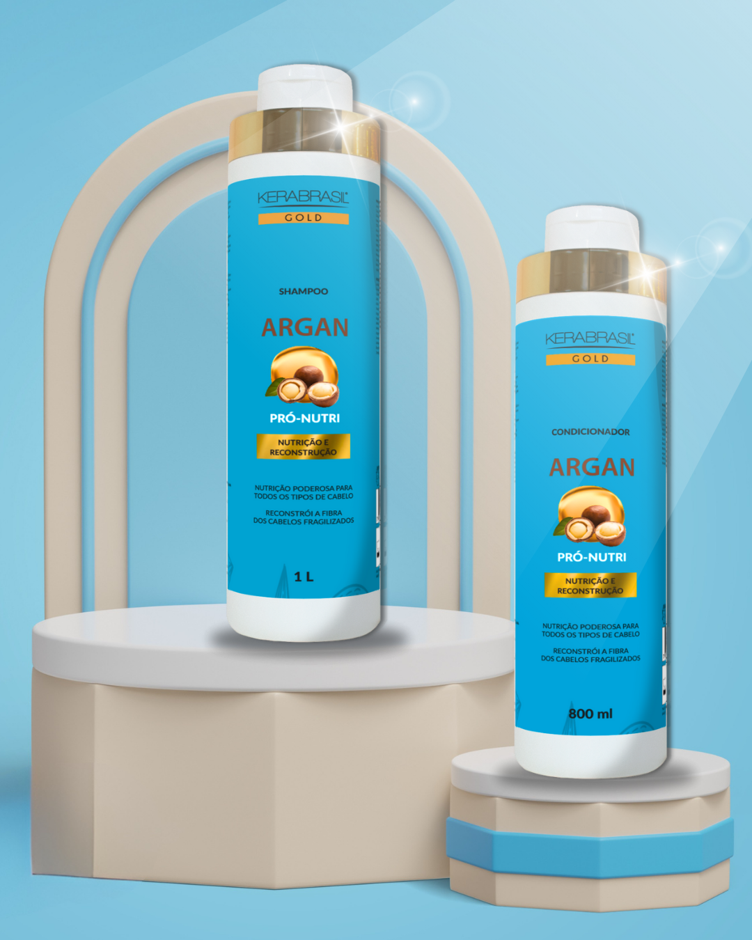 Kit Argan Shampoo (1L) e Condicionador (8...